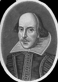 Una delle rappresentazioni del volto di William Shakespeare